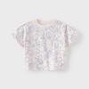 David Bella children's short sleeved T-shirt, girls' pure cotton base shirt, summer clothes, female baby antibacterial top