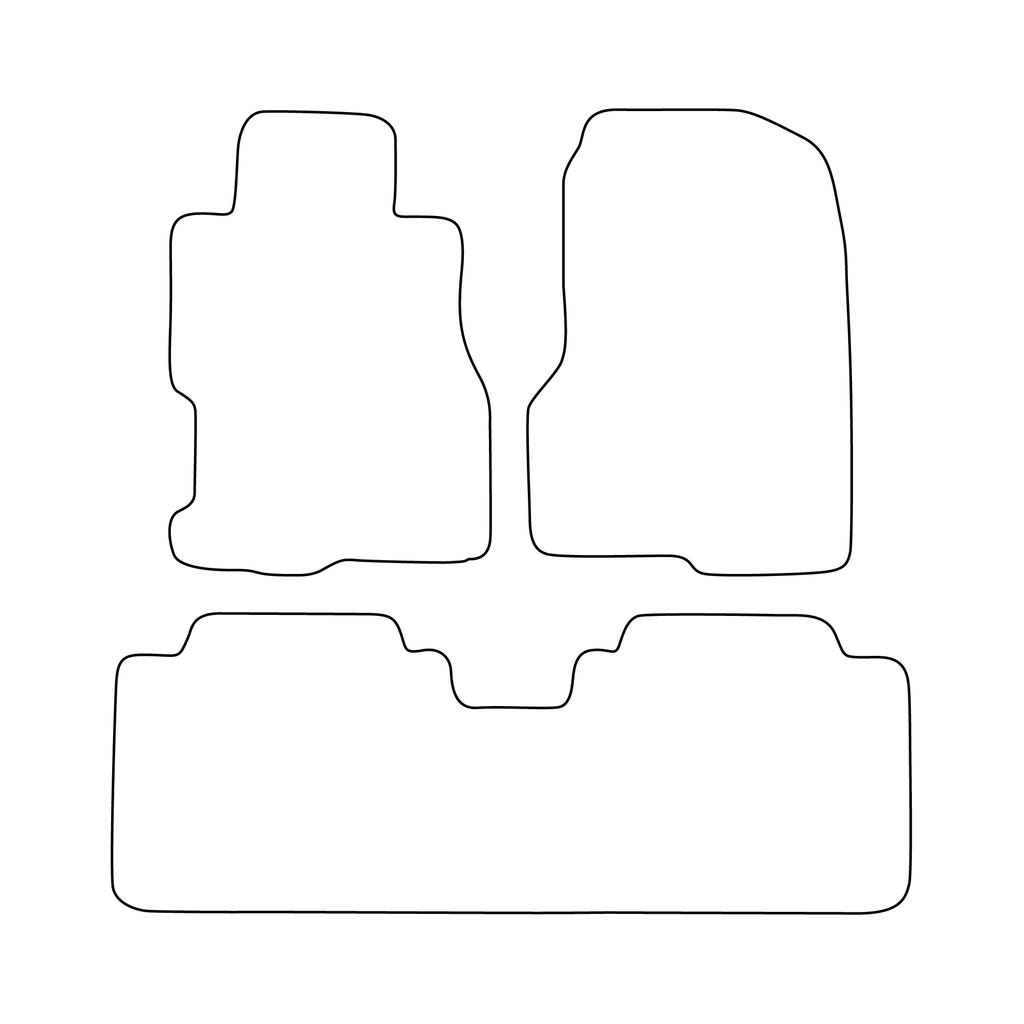[BLM]HO006 Red - Set of Velour Floor Mats To Fit Honda Civic VII 5-door 2001-2005 - Red Trim