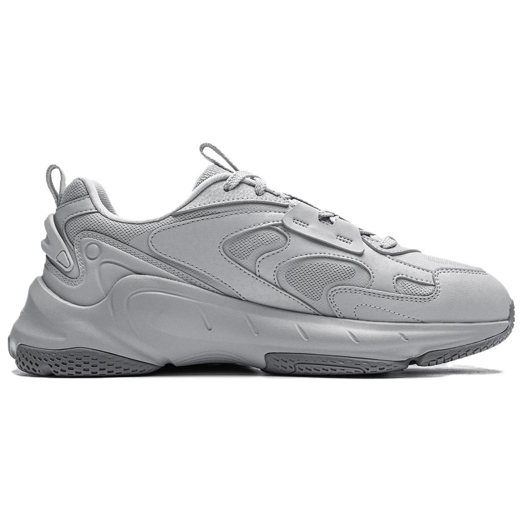 Li-Ning Minimalist Comfortable Nebula Wear-Resistant Shock-Absorbing Low-Top Casual Shoes Men Sneaker Mist-Gray AGCU169-1