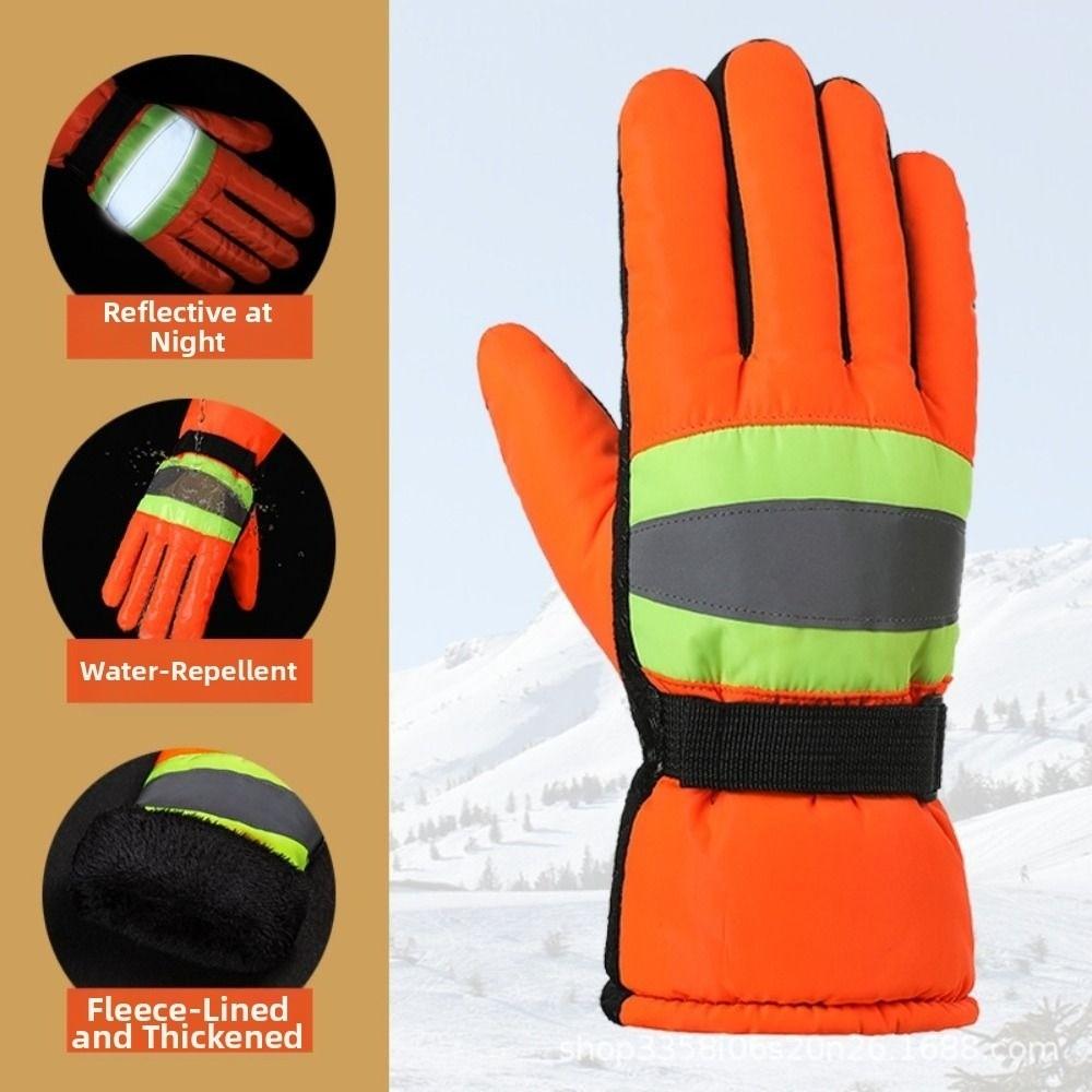 Reflective Work Protective Gloves Touchscreen Winter Warm Gloves Commuting