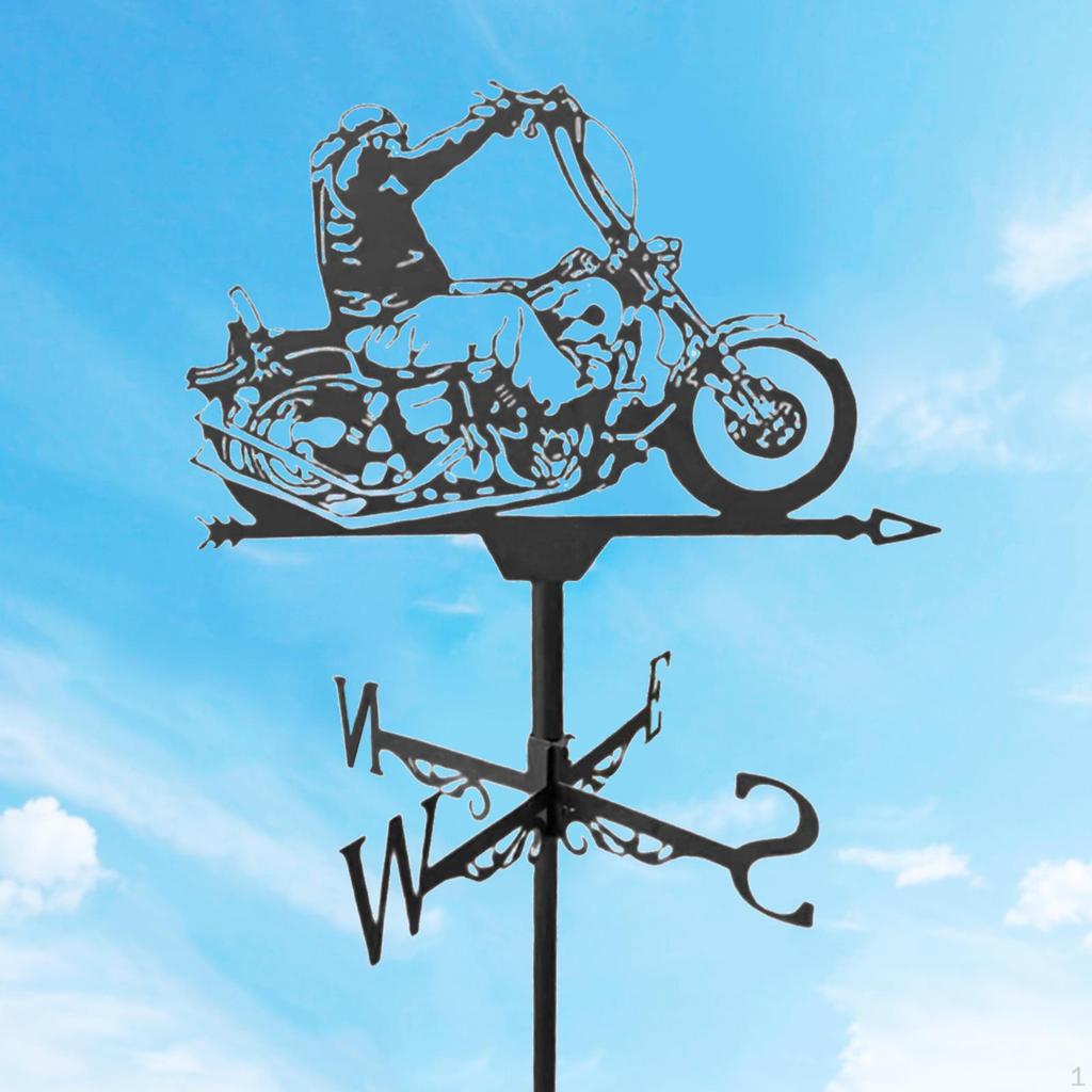 Iron Weather Vane Animal Figure Practical Wind Direction Indicator Farm Outdoor Garden Yard