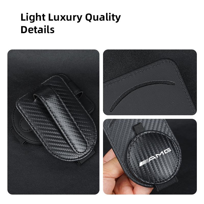 Car Sun Visor Glasses Clip Auto Sunglasses Card Clip Accessories For Benz AMG CLS EQB EQE EQC W206 W220 Sprinter CLA GLA GLB EQA