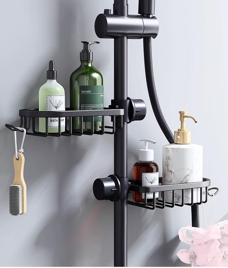 Space Aluminum Sink Organizer with Dishcloth Holder & Drain Tray