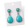 European and American Bohemian Turquoise Teardrop Earrings