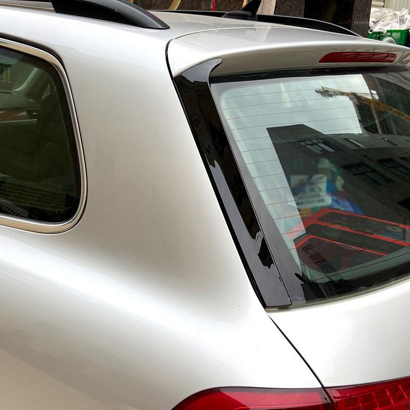 1 Pair ABS Plastic Glossy Black Car Rear Window Side Spoiler for Volkswagen VW Touareg 2011-2017
