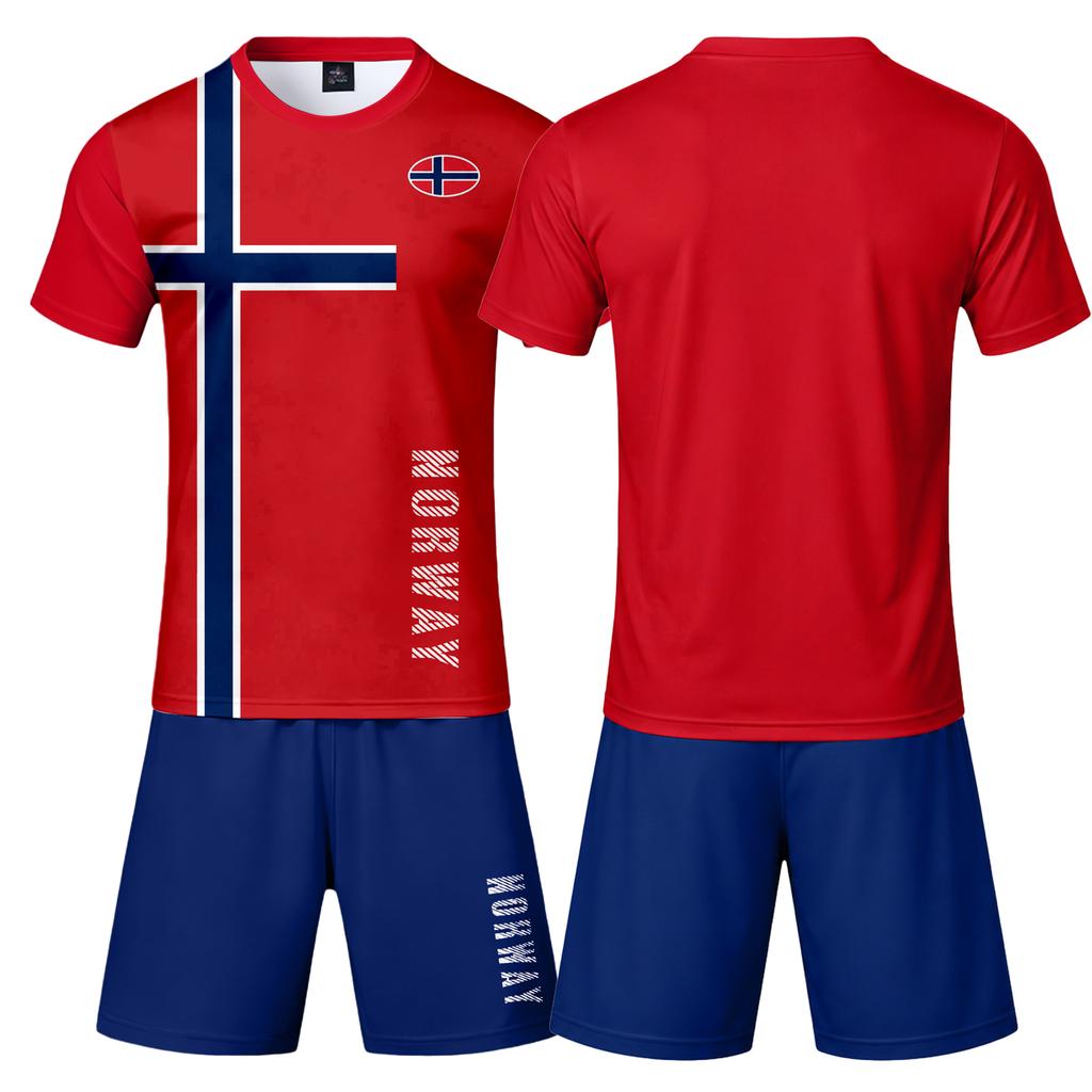 Adult and Kids Soccer Jersey Set Customizable Football Shirt and Shorts Lightweight Breathable Sportswear Suitable for Team Training and Matches