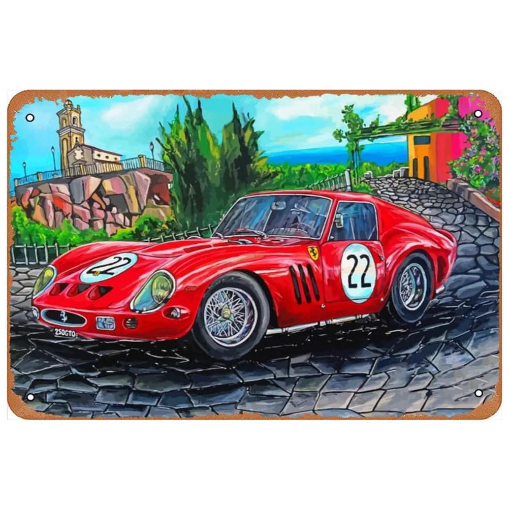 Metal Tin Signs Plaque Old Classic Cars Wall Decoration Vintage Art Posters Iron Painting for Man Cave Home Cafe Garage Club Bar