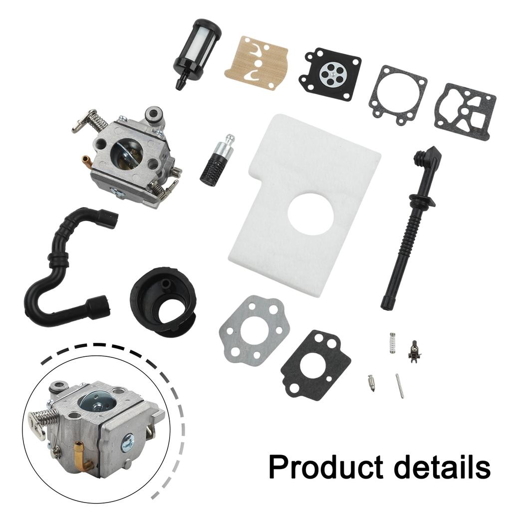 1set Carburetor Fuel Oil Filters Lines Gaskets Kit For MS170 For MS180 For MS170C For MS180C Chainsaw Lawn Mower Garden Tools