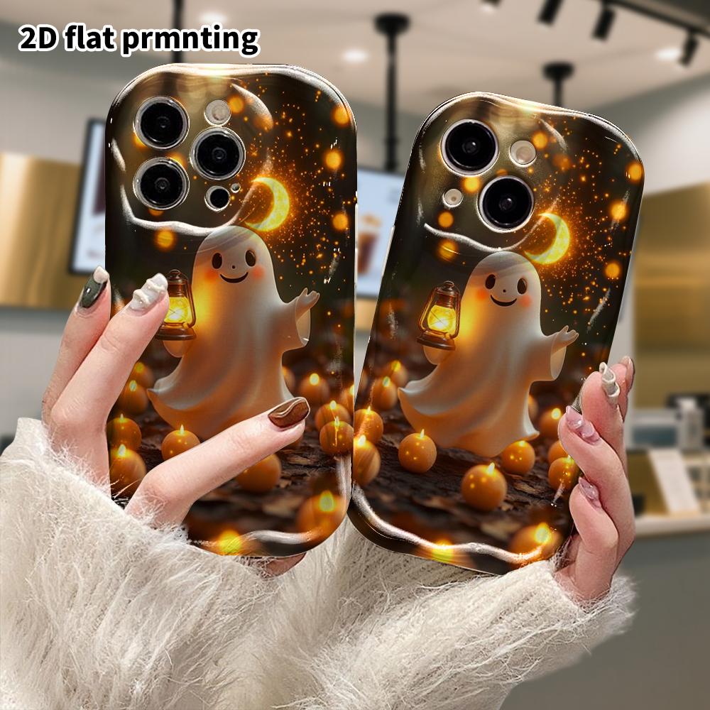 Phone Case: 2D Flat, Suitable for iPhone 18 17 16 15 14 13 12 Pro, Phone Decoration, Forest Ghost, Perfect Holiday Gift for Christmas and Halloween