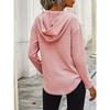 YYFS Felpe con cappuccio e felpe con cappuccio a maniche lunghe con stampa tinta unita casual alla moda da donna