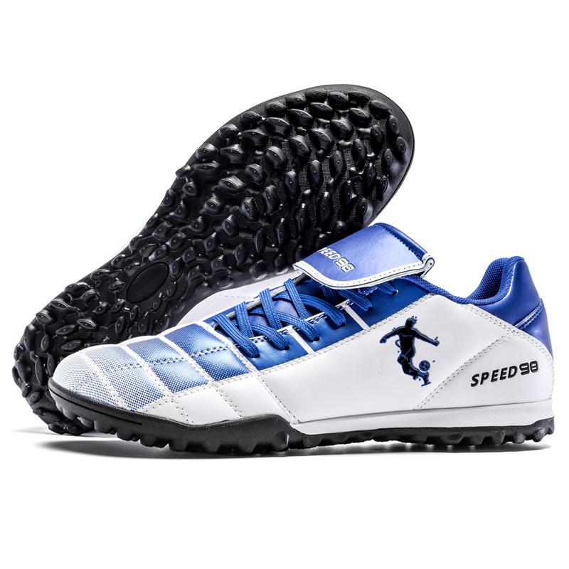 Professional football shoes quality flat bottom anti slip training shoes ultra light children's and adult football sports shoes