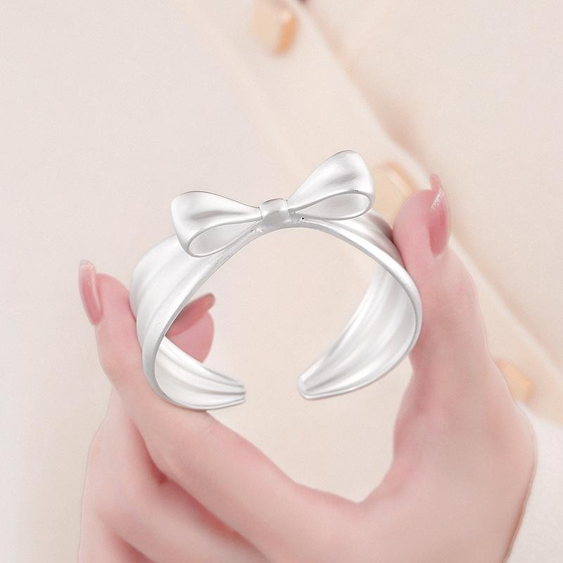 PANJBJ 925 Sterling Silver Irregular Geometry Texture Bangle Bracelet for Women Girl Minimalism Jewelry Gift Dropshipping