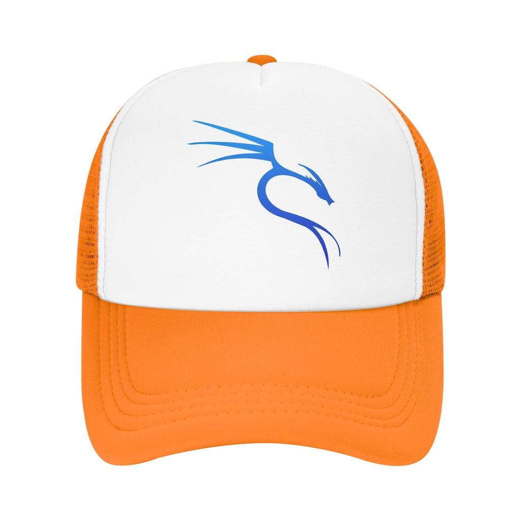Cool Hacker Nerd Kali Linux Blue Dragon Sun Hats Yk Funny Women Unisex Mesh Trucker Hat SunProof Print Tennis Skate Cap Gift