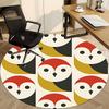 1pc Owl Pattern Office Round Area Rug, Indoor Mat Suitable For Office, Under Office Chairs Bedroom Living Room Home Decor, Room Deco 182