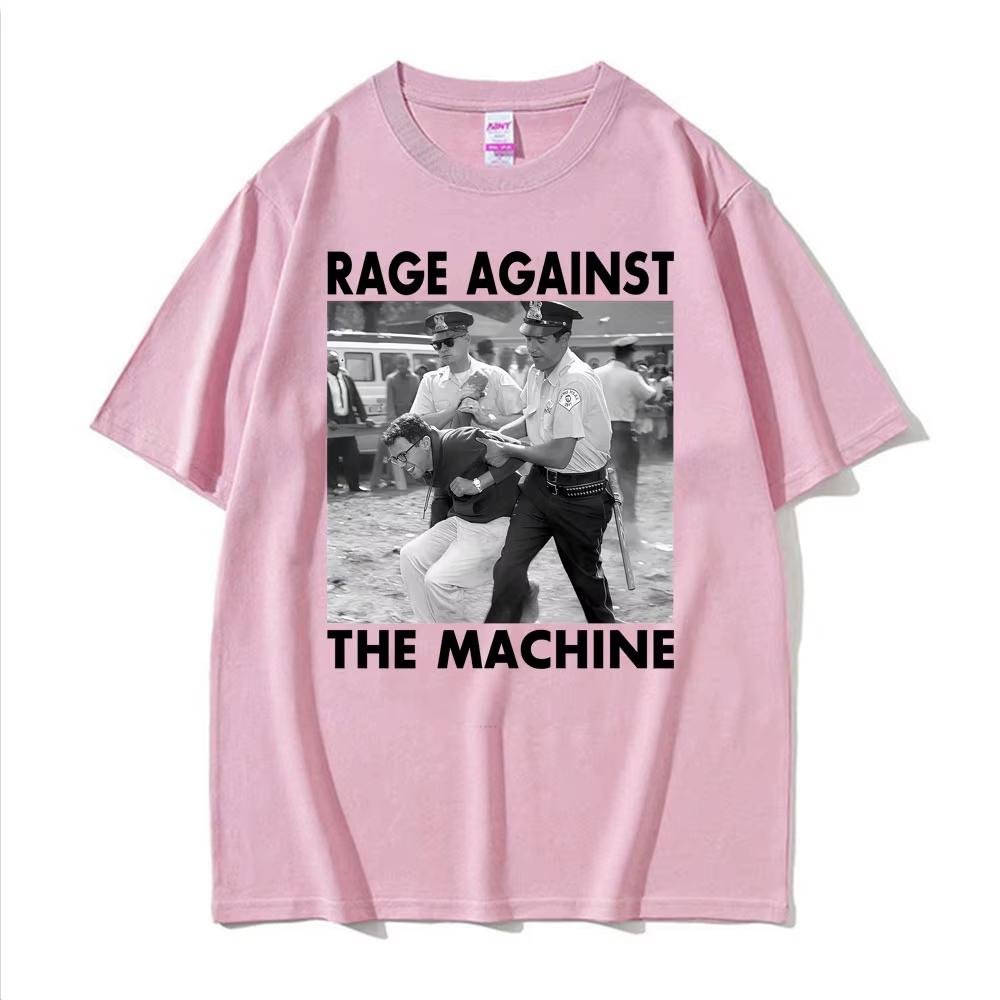 Bernie Sanders Funny Meme Tshirts Rage Against The Machine Graphics T Shirt Men Women Vintage High Street Short Sleeve Top