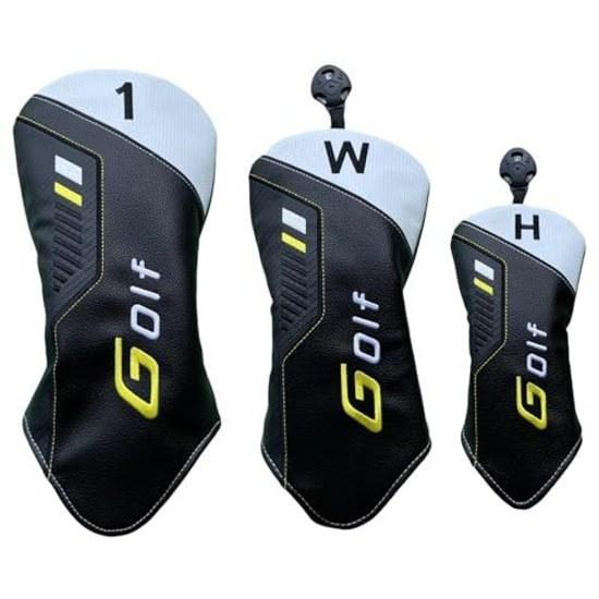 LuceTerraGolf Golf Head Cover DriverFairway WoodUtility Waterproof PU Leather Stylish Design