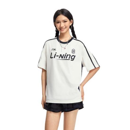 Li Ning LiNing Sports Life Collection T Shirt Unisex Ivory AHSV299-1