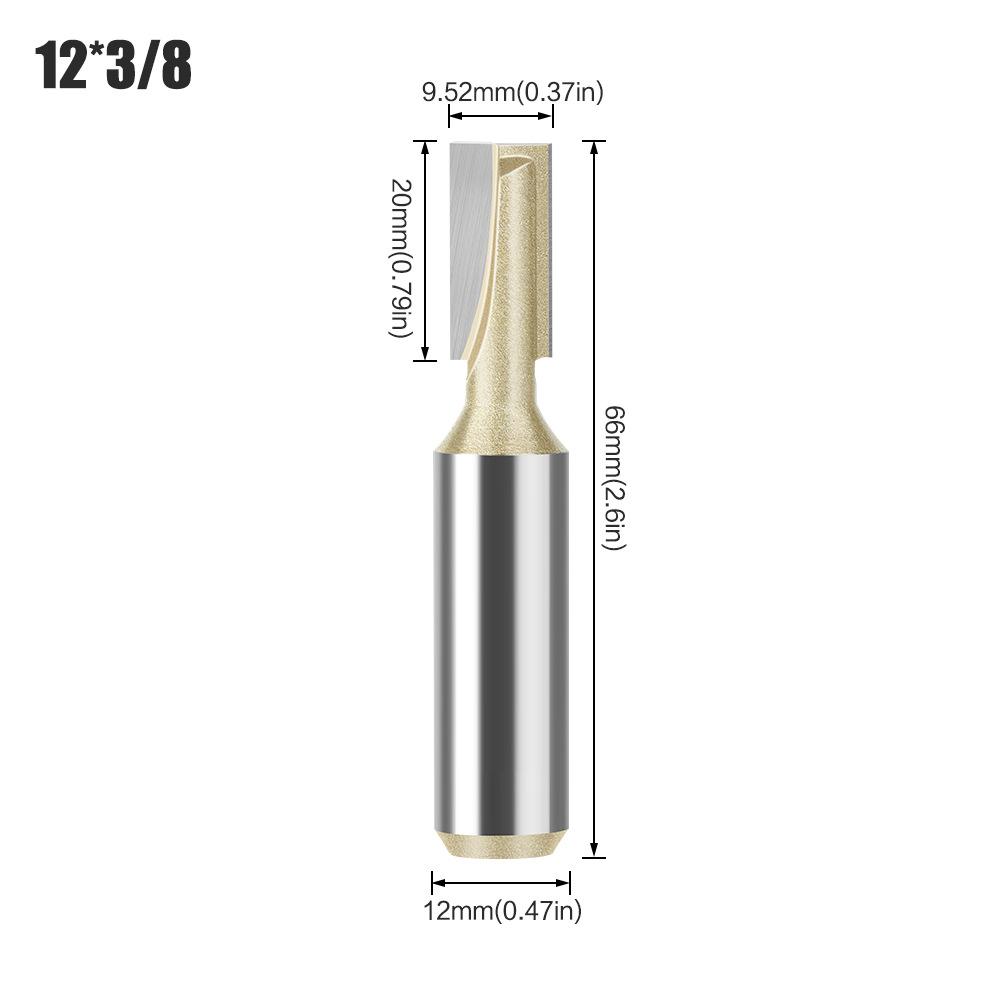 Professional Grade 6 Handle 12 Handle Bottom Cleaning Knife Slotting Knife Flat Bottom Cutter Milling Bottom Engraving Machine Carbide Woodworking