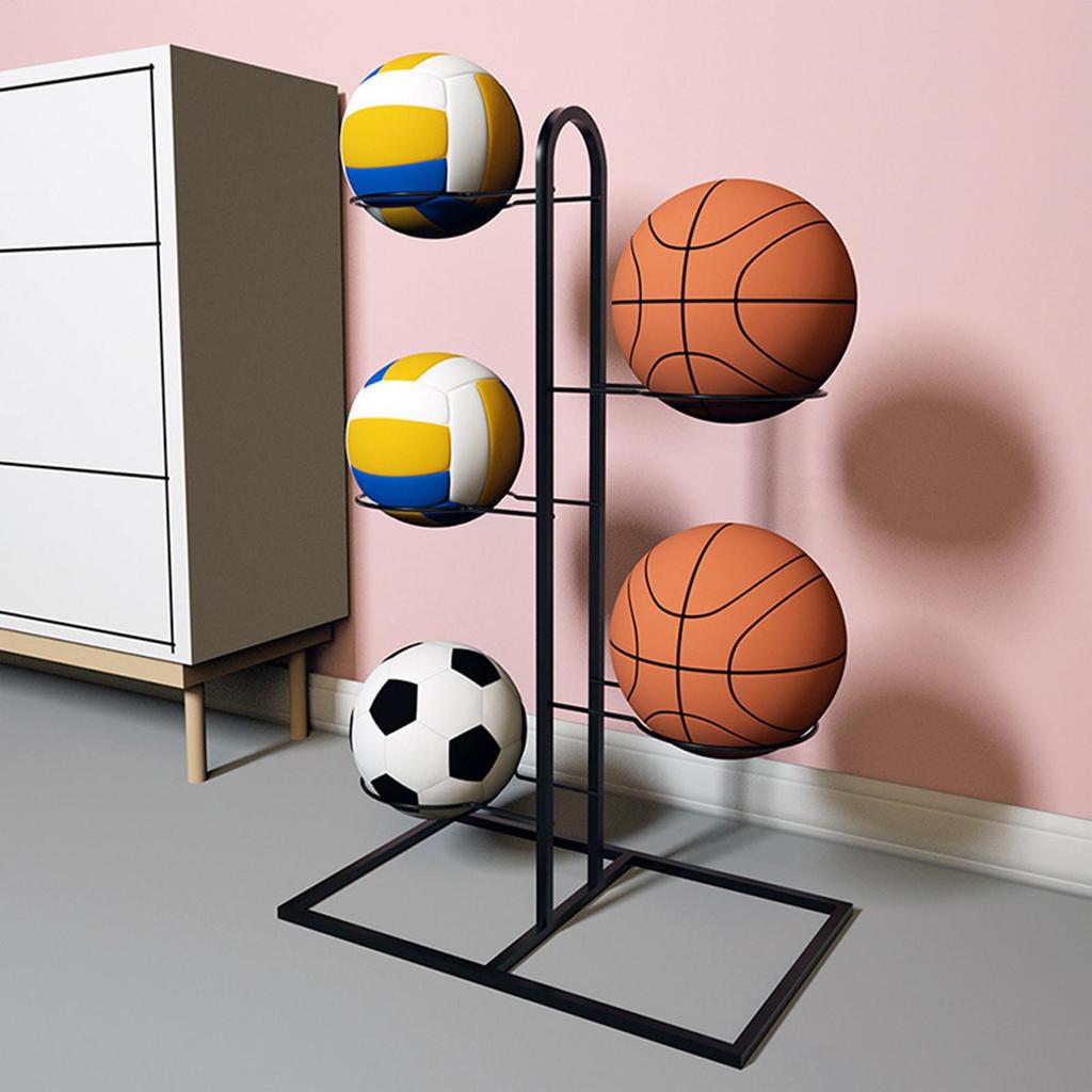 Ballaufbewahrungshalter Fußball-Ausstellungsständer Mehrschichtiger Ball-Organizer-Ständer Ball-Organizer-Ständer für Schlafzimmer Wohnzimmer Garage