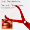 Dual Head Bent Leg Clay Caliper Portable Ceramic Measuring Pottery Tool  Carving