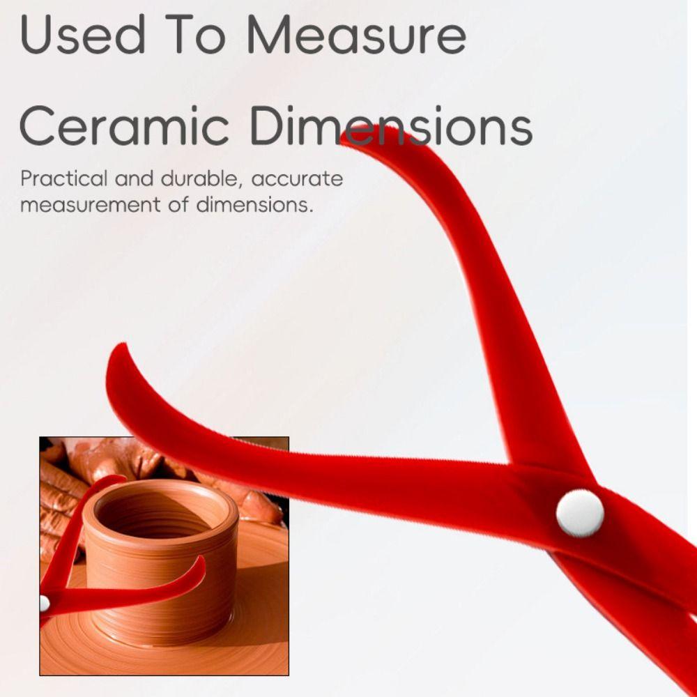 Dual Head Bent Leg Clay Caliper Portable Ceramic Measuring Pottery Tool  Carving
