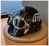 Retro 3C Certified Half Motorcycle Helmet for Men & Women - Summer Sun Protection Skull Cap