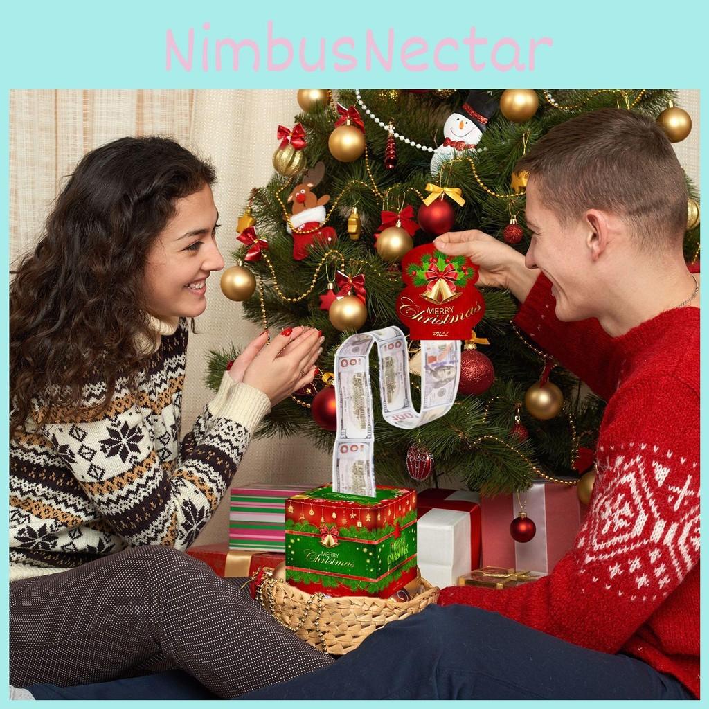 Themed Christmas Bell Pattern Paper Surprise Box Holiday Decoration Props