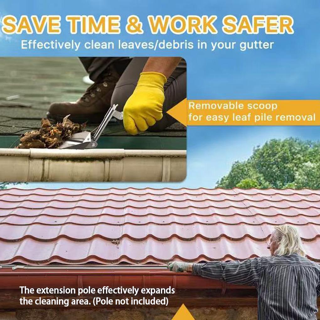 Gutter Scoop Leaf Cleaning Spoon Portable Roof Gutter Tool Foldable Handle Gutter Cleaning Shovel Leaves Dirt Remove tool