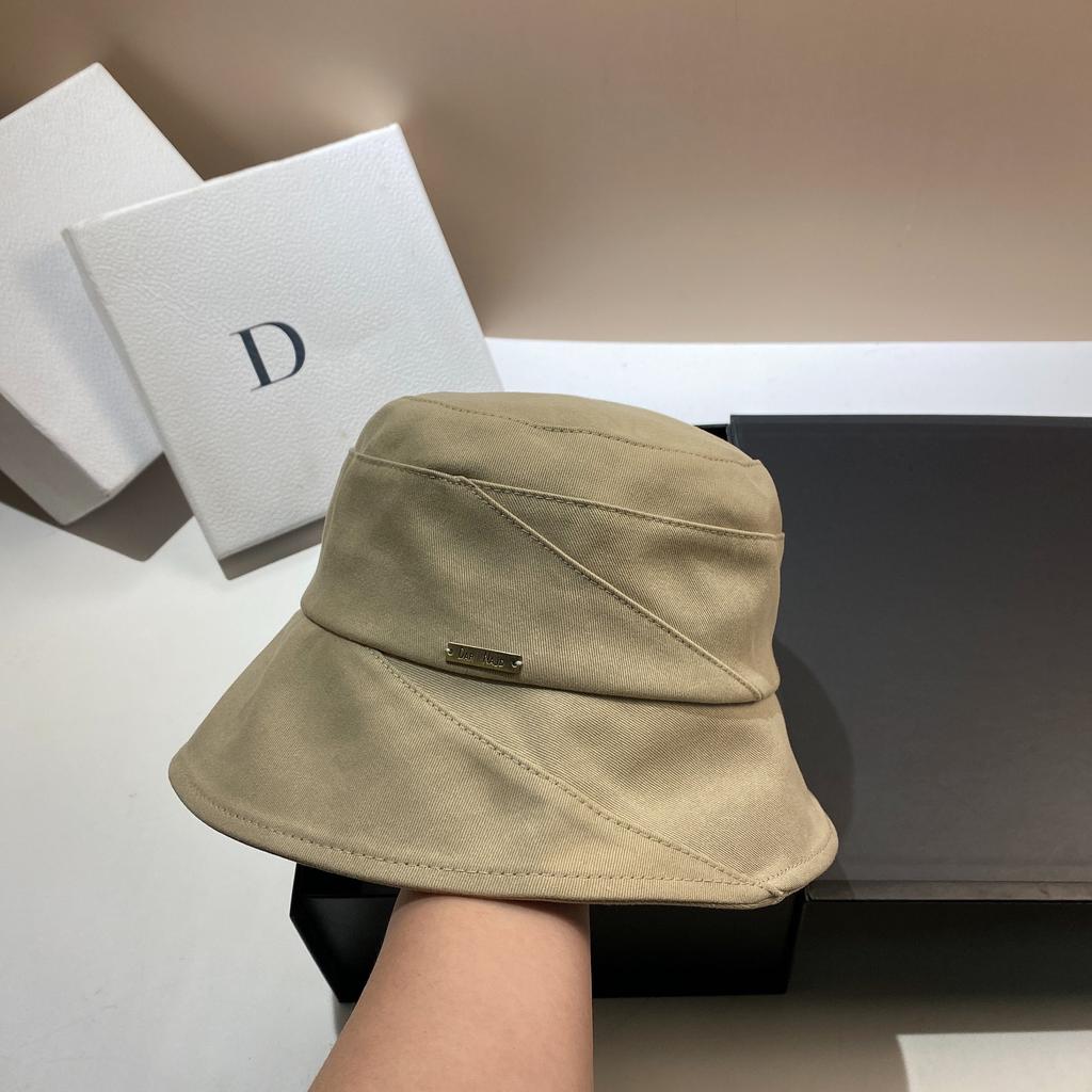 Cotton Bucket Hat Women'S Spring And Summer Outdoor Sunscreen Face Cover Casual Hat Simple Internet Celebrity Basin Hat Tide