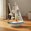 Seaside Design Boat Decor Handmade Mediterranean Sailboat Ornament PreAssembled Miniature