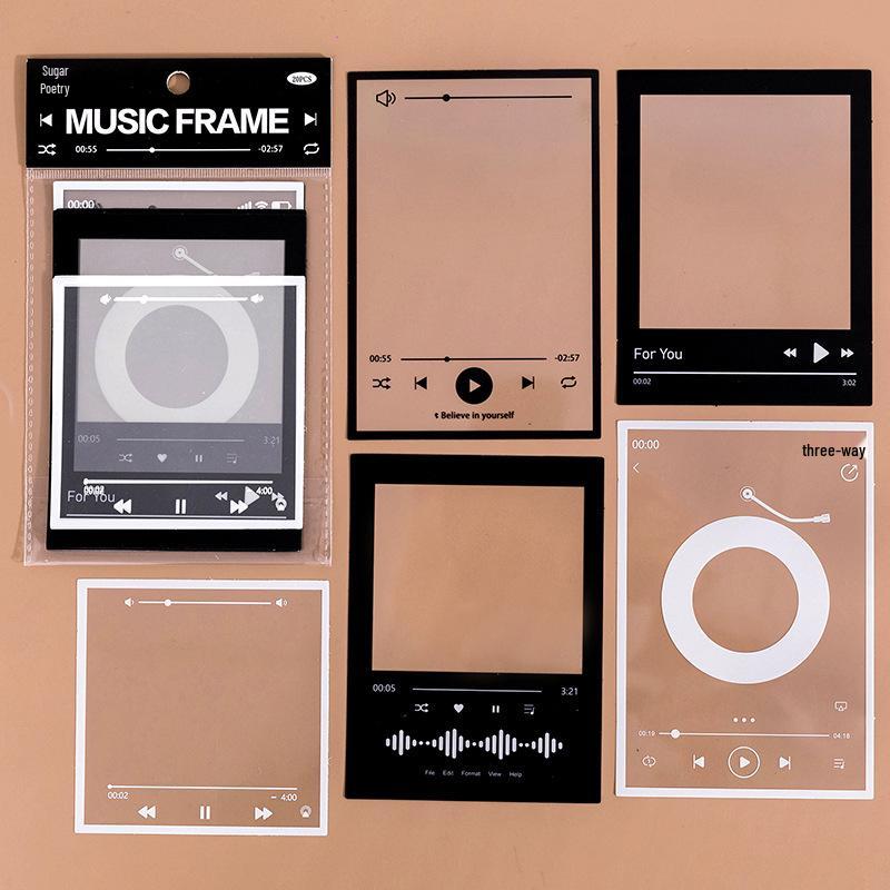 

Набір ПЕТ-наклейок Tangshi: Рамка Серії Музей, Ретро Журнал для Плівки Декорація, 6 Дизайнів.