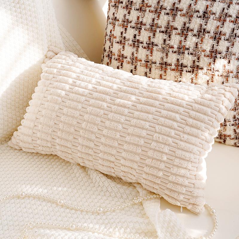 Brown Vintage Sofa Throw Pillow Cover Vintage Bedroom Headboard Cushion Simple and Modern Decorative Throw Pillow Customizable
