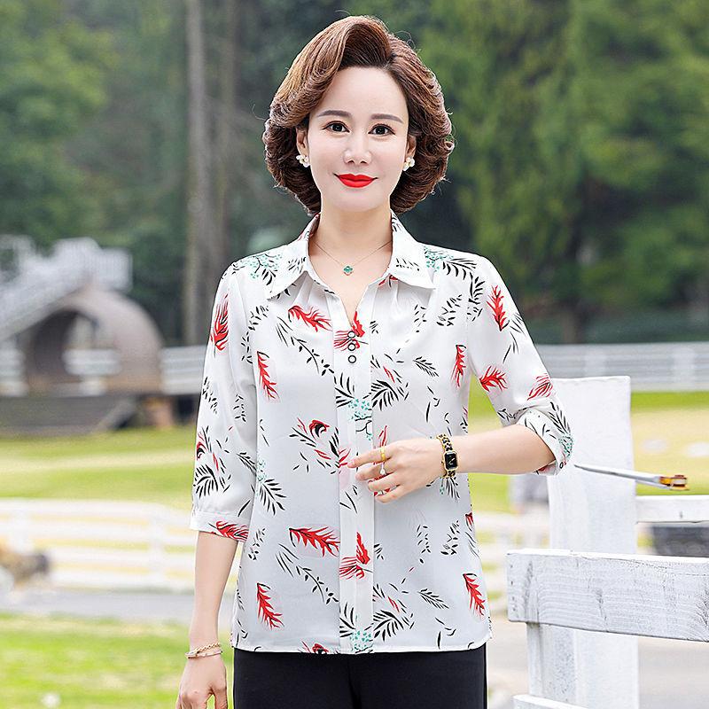 

Женская рубашка с короткими рукавами, летняя, новая, универсальная, свободная и модная, с принтом, верхняя часть рубашки 4XL