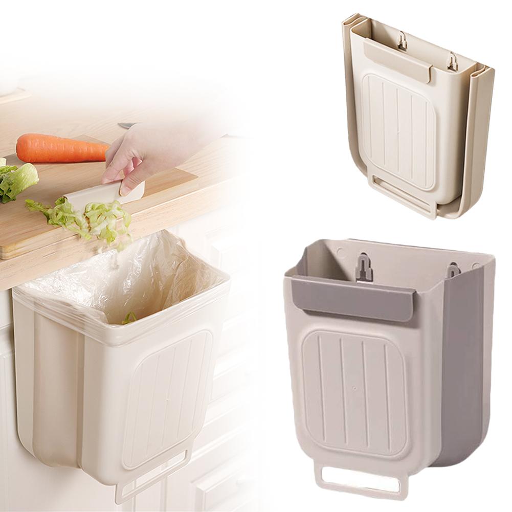 Camper Trash Can Hanging Trash Can Rv Trash Can Foldable Trash Can Household Kitchen Cabinet Hanging Garbage Storage For Kitchen