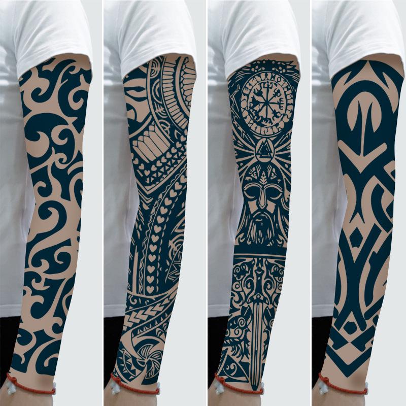 Waterproof Full Arm Flower Tattoo Stickers - Semi-Permanent for Men & Women