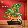 1023Pcs Moc Maple Pine Red Maple Leaves Bonsai Model Micro Building Block Brick Kits Toy For Children Home Decoration