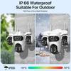 ICsee HD Night Vision Waterproof Wireless Multi-Lens CCTV Monitor with Three Screens
