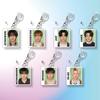 Chaveiro Acrílico Estilo Foto de Identidade, Pingente de Bolsa com Retrato de Membro Kpop EN, Acessório Colecionável para Fãs Engene