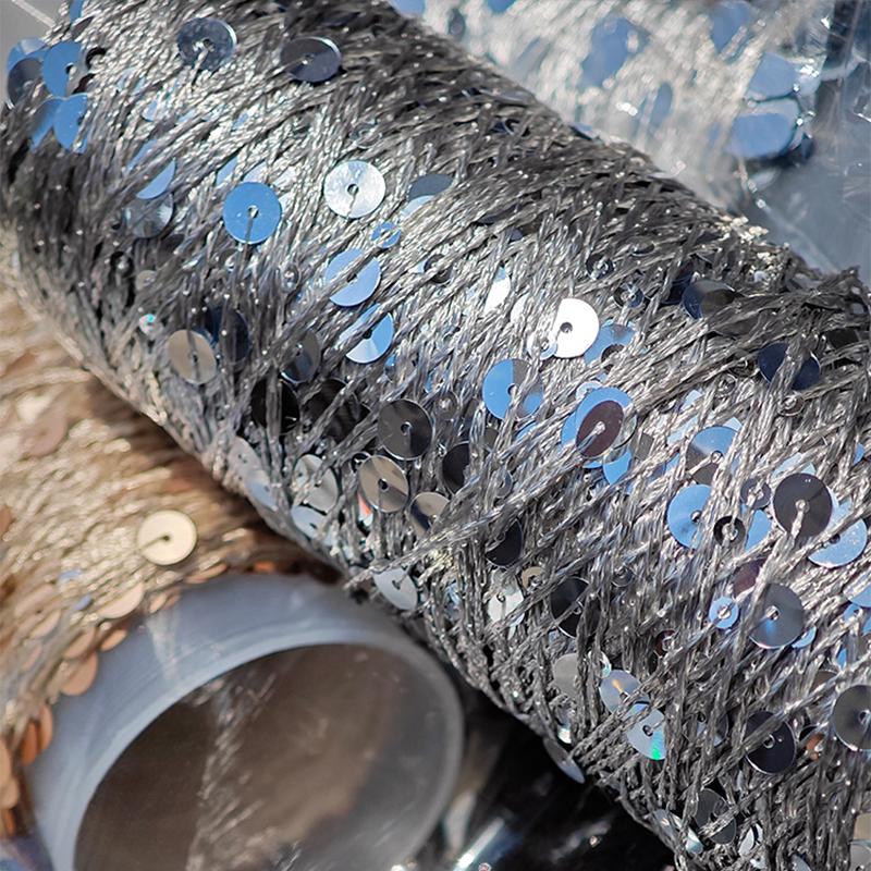 100g 200m Spezial Pailletten Handstrickgarn Für Handgewebte Puppenwolle Decke Pullover Hut Schal Glitzer Effektgarn Häkelgarn