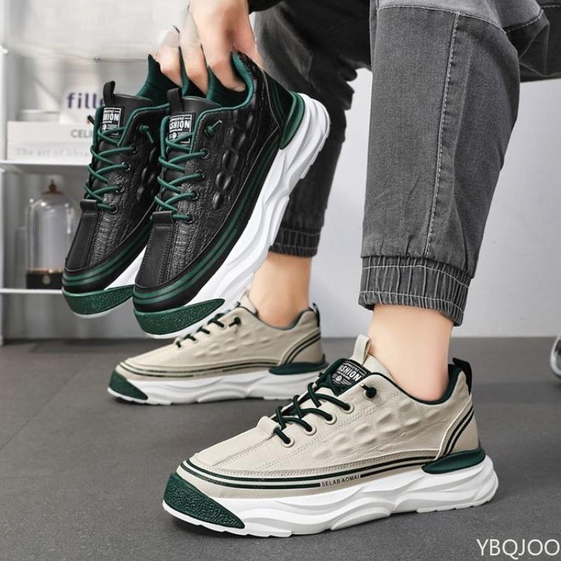 Large Size Spring and Autumn New Thick Sole Height Increasing Casual Men's Shoes Niche Trend Versatile Flat Sports Men's Shoes