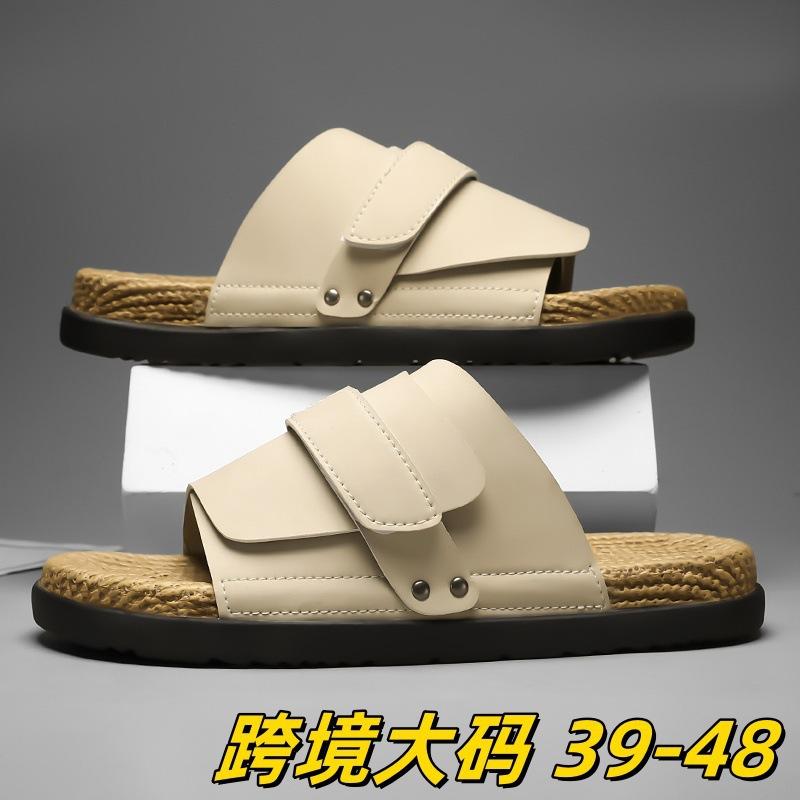 Boken slippers men's summer wear casual cool slippers outdoor men's shoes sandals one-word drag extra large size