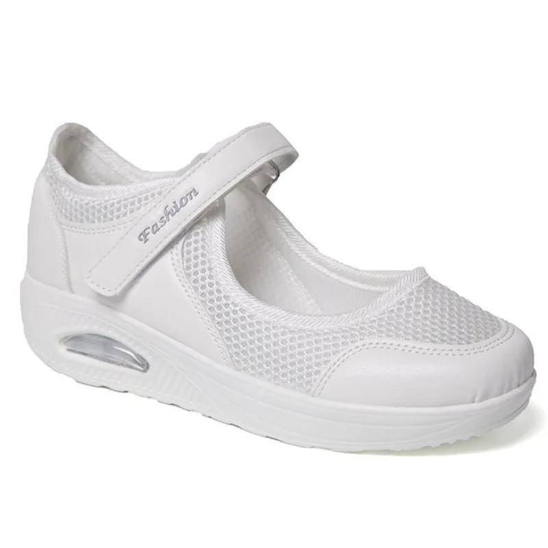 SyfIyno New Women's Tennis Shoes, Breathable Mesh Anti Slip Shoes, Outdoor Walking Sports Shoes, Thick Soled Platform Size 35-43