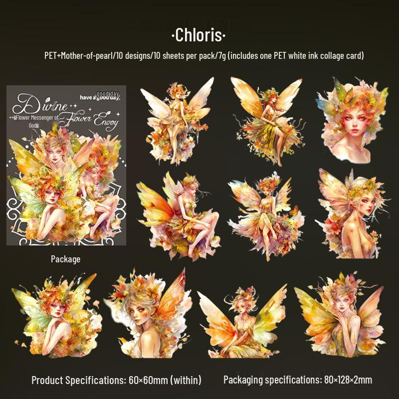 Beautiful Day Sticker Pack: Flower Fairy Theme with God's Flowers - 6 Styles for Journals & Collages