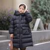 Winter Neue Weiße Entendaunen Kinder Daunenjacke Über Knie Dicke Baumwolljacke Jungen und Mädchen Kapuzenjacke