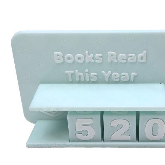 Book Read This Year Tracker Reading Book Counter Ornament Reading Target Display Number Recording Sign Shelf Desk Decoration Book Lovers Gift
