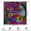 Psychedelic Shower Curtain Multicolored Swirls Patterns Modern Bathroom Decor Waterproof Fabric Easy Installation For Kids Adult