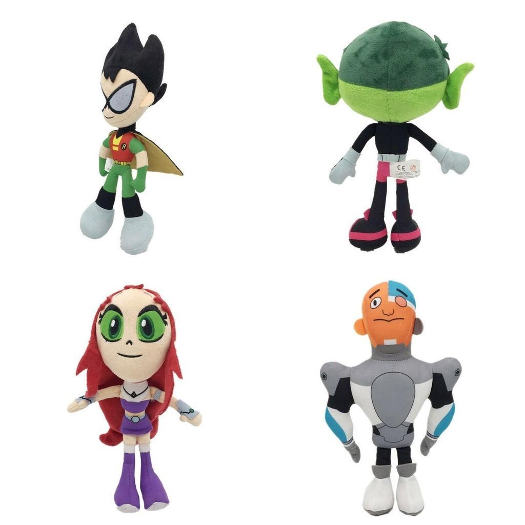 Adorable 10-inch Teen Titans Go Plush Toy Collection Featuring Robin Raven Cyborg