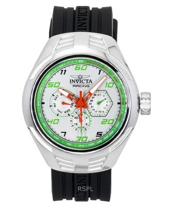 Racing Silikonarmband Silbernes Zifferblatt Quarz 47726 Herrenuhr