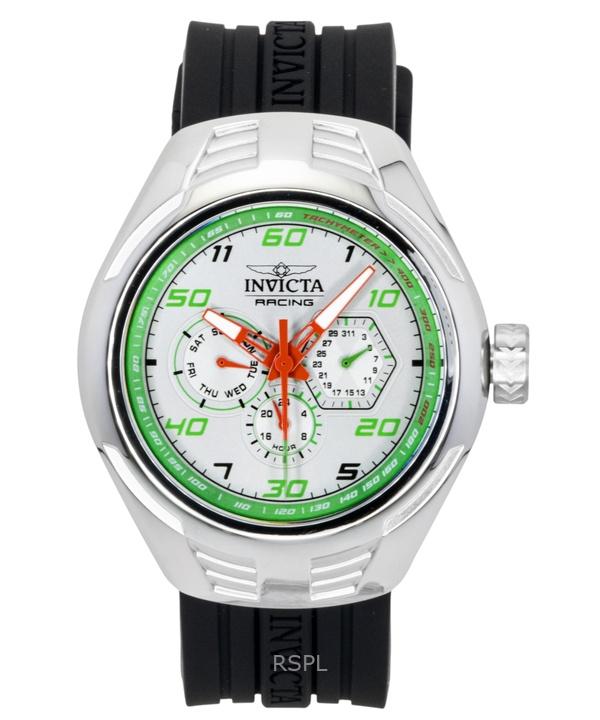 INVICTA Racing Silicone Strap Silver Dial Quartz 47726 Men's Watch