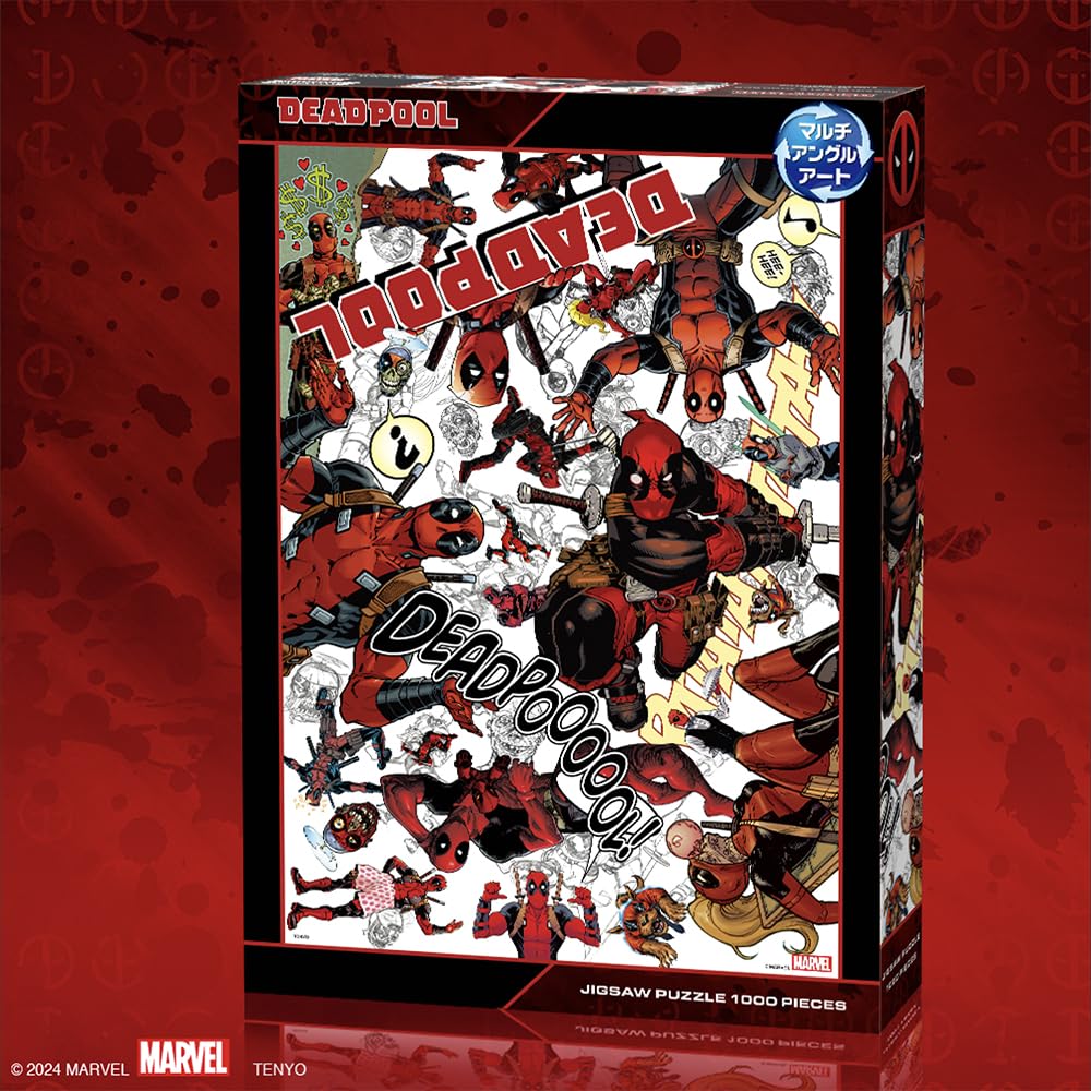 Tenyo (Tenyo) [Made in Japan] 1000-Piece Jigsaw Puzzle Marvel Deadpool (51x73.5cm) R-1000-640, Includes Glue, Spatula, and Service Card